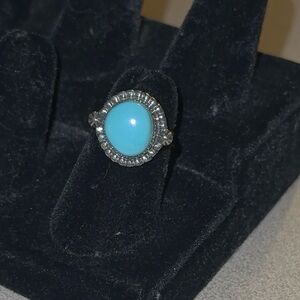 A. Johnson sterling silver ring with turquoise stone